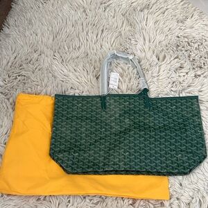 Green Patterned Tote Bag - Unbranded